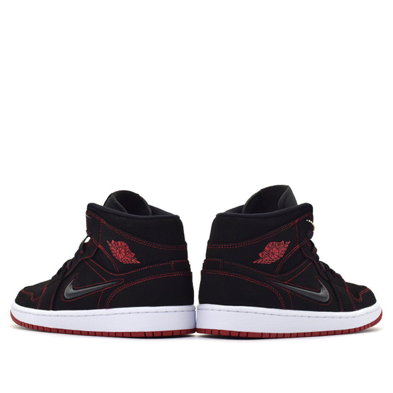 Nike Air Jordan 1 Mid Fearless - Black Gym Red CK5665-062 01