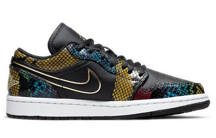 Womens WMNS Air Jordan 1 Low Multicolor Snakeskin CW5580-001 01