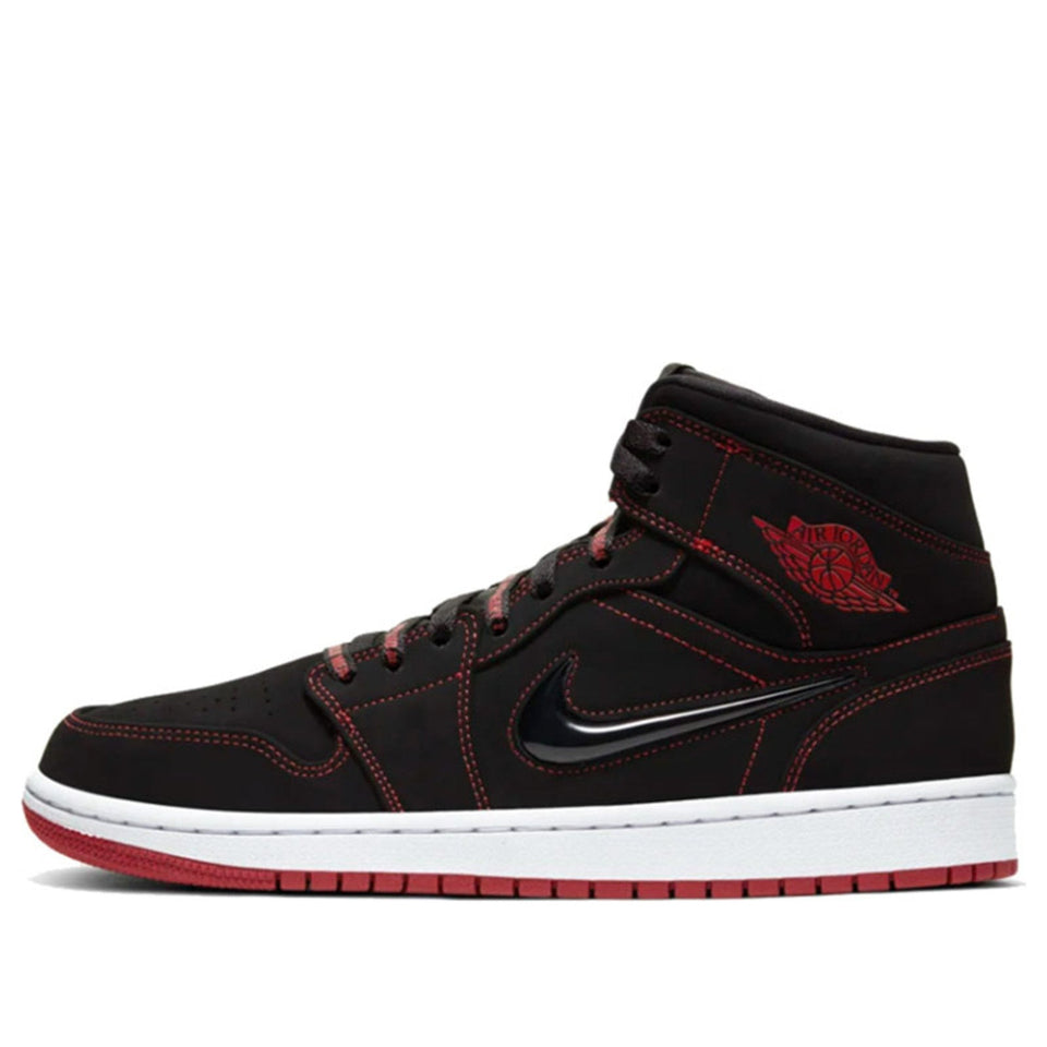 Nike Air Jordan 1 Mid Fearless - Black Gym Red CK5665-062 01