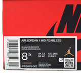 Nike Air Jordan 1 Mid Fearless - Black Gym Red CK5665-062 01