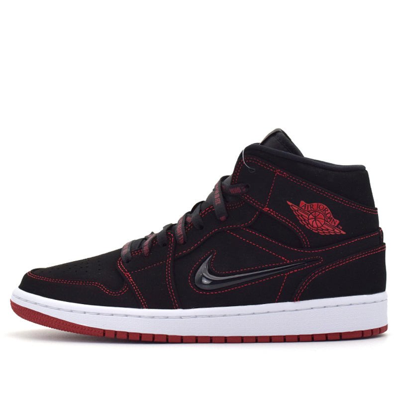Nike Air Jordan 1 Mid Fearless - Black Gym Red CK5665-062 01