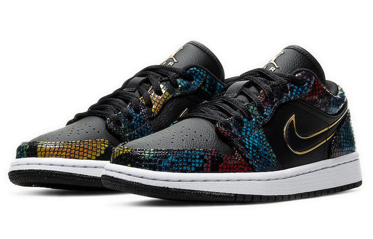 Womens WMNS Air Jordan 1 Low Multicolor Snakeskin CW5580-001 01