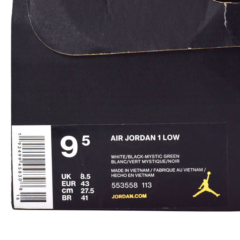 Nike Air Jordan 1 Low White Black Mystic Green 553558-113 01