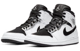 Nike Air Jordan 1 Mid White Black Silver 554724-121 01