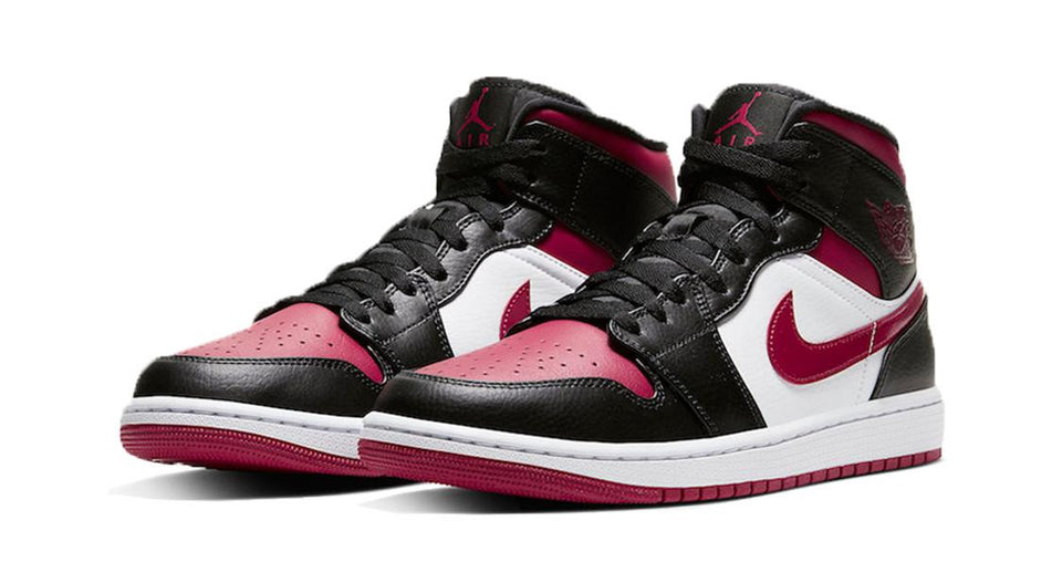 Nike Air Jordan 1 Mid Black Noble Red 554724-066 01