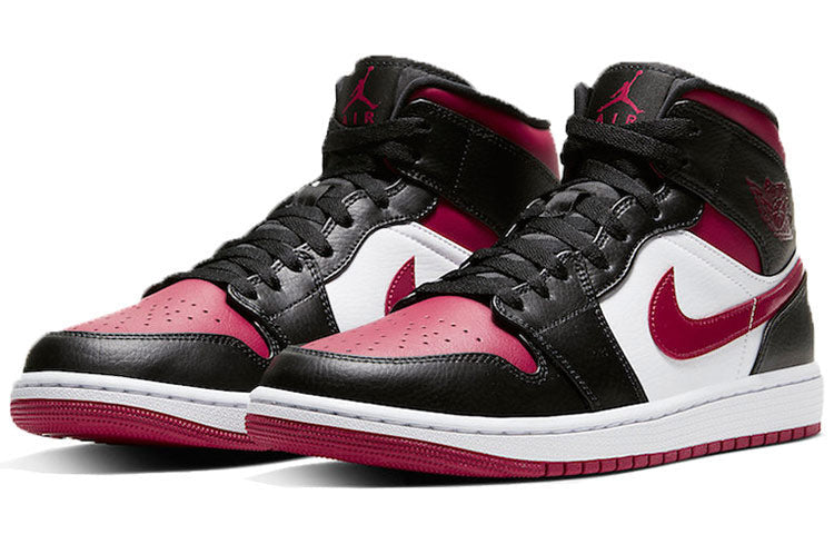 Nike Air Jordan 1 Mid Black Noble Red 554724-066 01