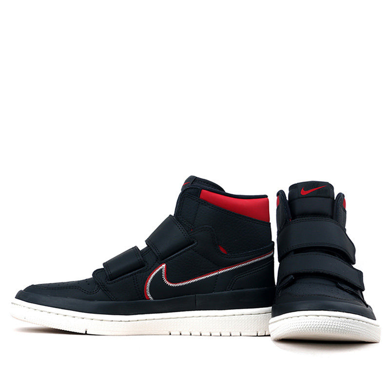 Nike Air Jordan 1 RE HI Double STRP Black Gym Red AQ7924-016 01