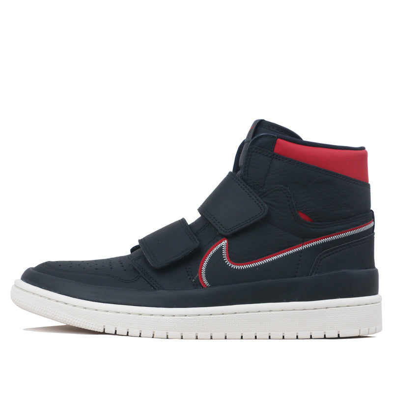Nike Air Jordan 1 RE HI Double STRP Black Gym Red AQ7924-016 01