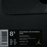 Nike Air Jordan 1 RE HI Double STRP Black Gym Red AQ7924-016 01