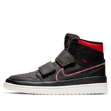 Nike Air Jordan 1 RE HI Double STRP Black Gym Red AQ7924-016 01