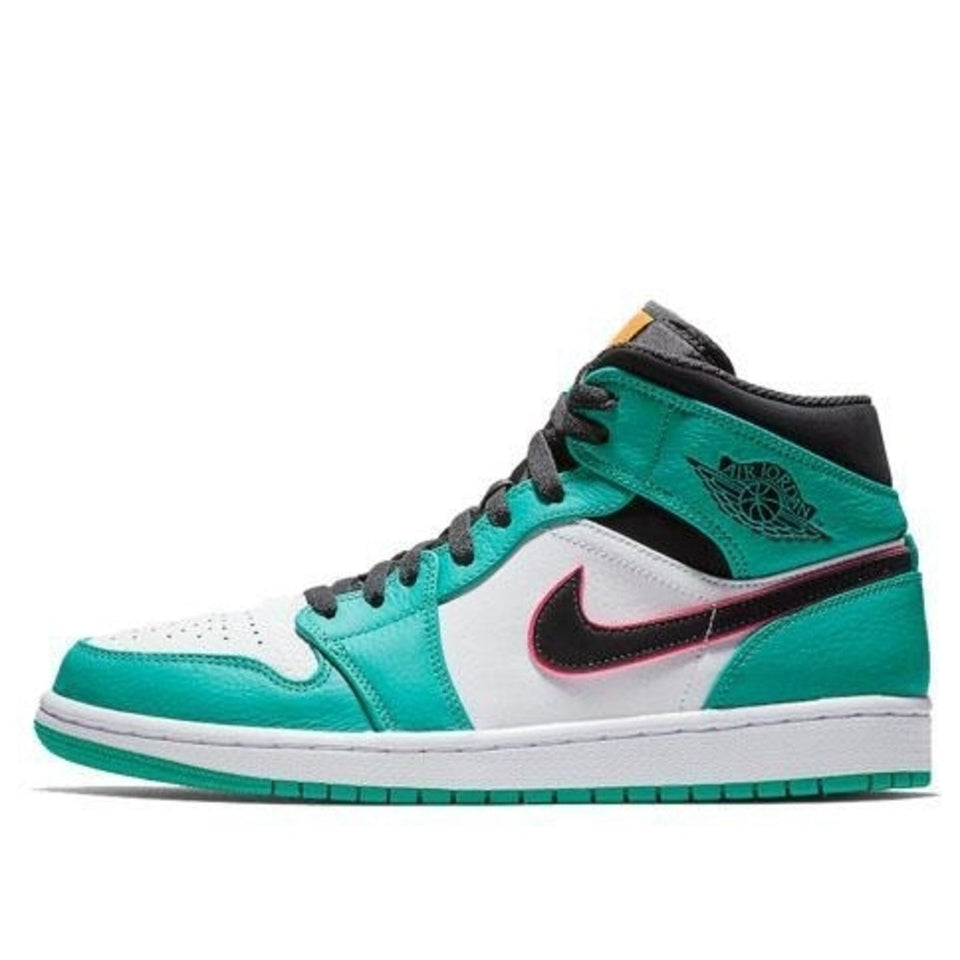 Nike Air Jordan 1 Mid SE 'South Beach' Turbo Green/Black-Hyper Pink-Orange Peel 852542-306 01