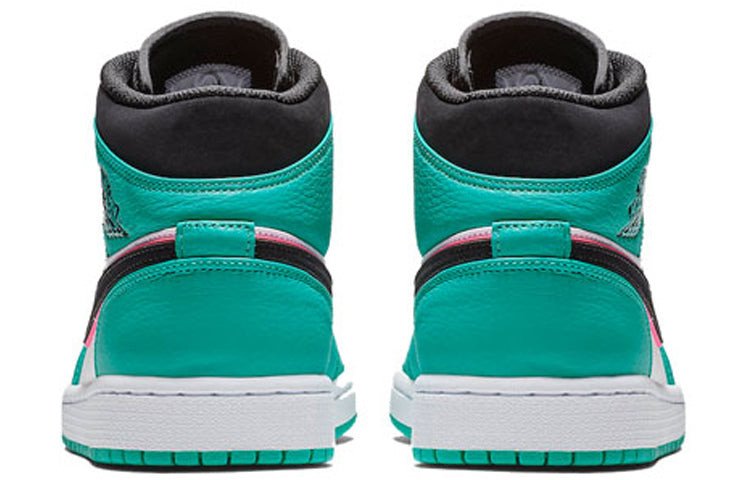Nike Air Jordan 1 Mid SE 'South Beach' Turbo Green/Black-Hyper Pink-Orange Peel 852542-306 01