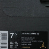 Nike Air Jordan 1 Mid SE Deep Royal Blue Black 852542-400 01