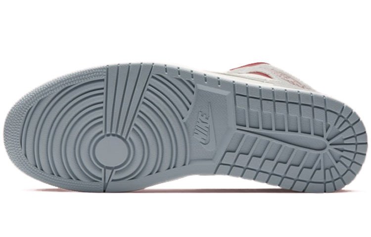 Nike nstuff x Air Jordan 1 Mid Past, Present, Future Sail/Wolf Grey/Gym Red/White CT3443-100 01