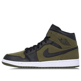 Nike Air Jordan 1 Mid Olive Canvas Black 554724-301 01