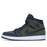 Nike Air Jordan 1 Mid Olive Canvas Black 554724-301 01