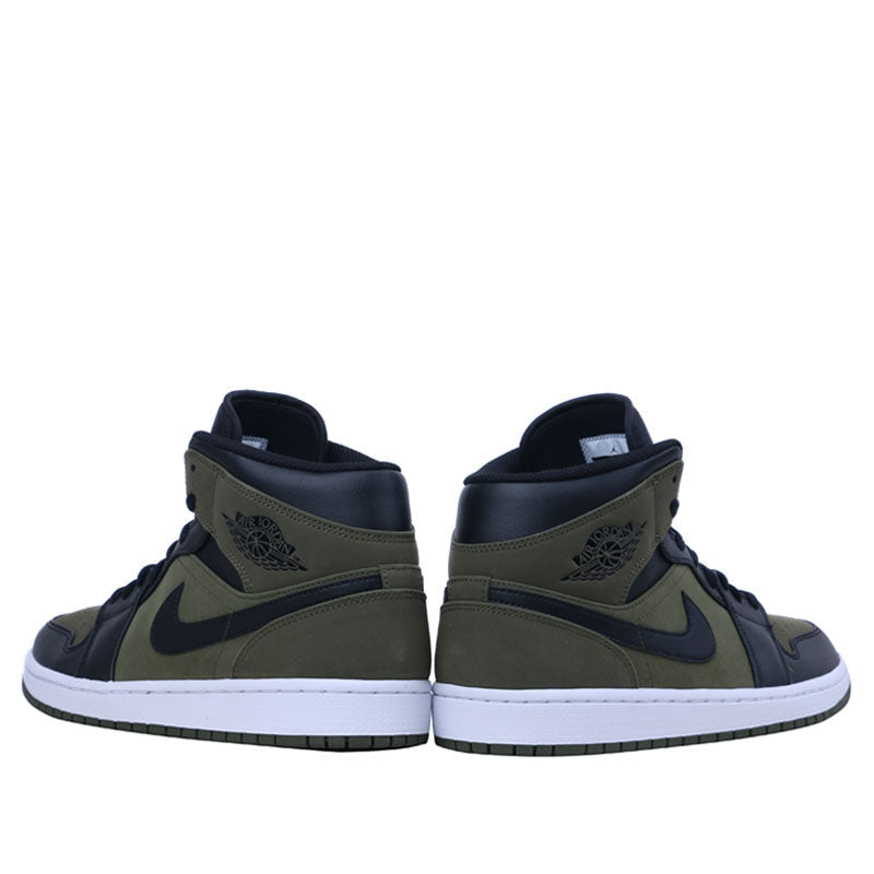 Nike Air Jordan 1 Mid Olive Canvas Black 554724-301 01