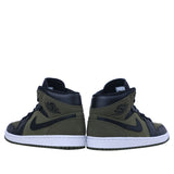 Nike Air Jordan 1 Mid Olive Canvas Black 554724-301 01