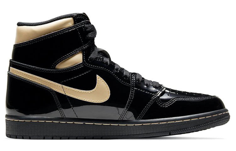 Nike Air Jordan 1 Retro High OG Black Metallic Gold 555088-032 01