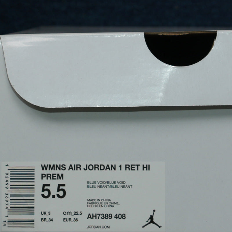 Womens WMNS Air Jordan 1 Retro HI PRM Blue Void AH7389-408 01