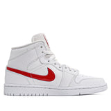 Womens WMNS Air Jordan 1 Mid 'White University Red' White/University Red BQ6472-106 01