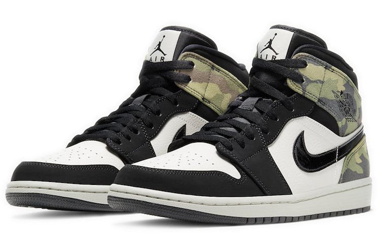 Nike Air Jordan 1 Mid Camo Light Bone/Black CW5490-001 01