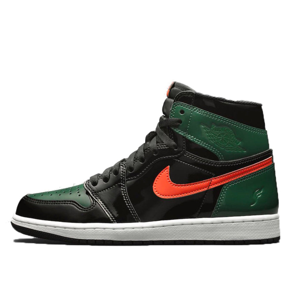 Nike SoleFly x Air Jordan 1 Retro High OG 'Art Basel' Friends & Family Black/Team Orange-Fir AV3905-038 01