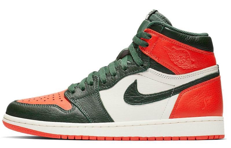 Nike SoleFly x Air Jordan 1 Retro High OG 'Art Basel' White/Green-Orange AV3905-138 01