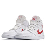 Womens WMNS Air Jordan 1 Mid 'White University Red' White/University Red BQ6472-106 01