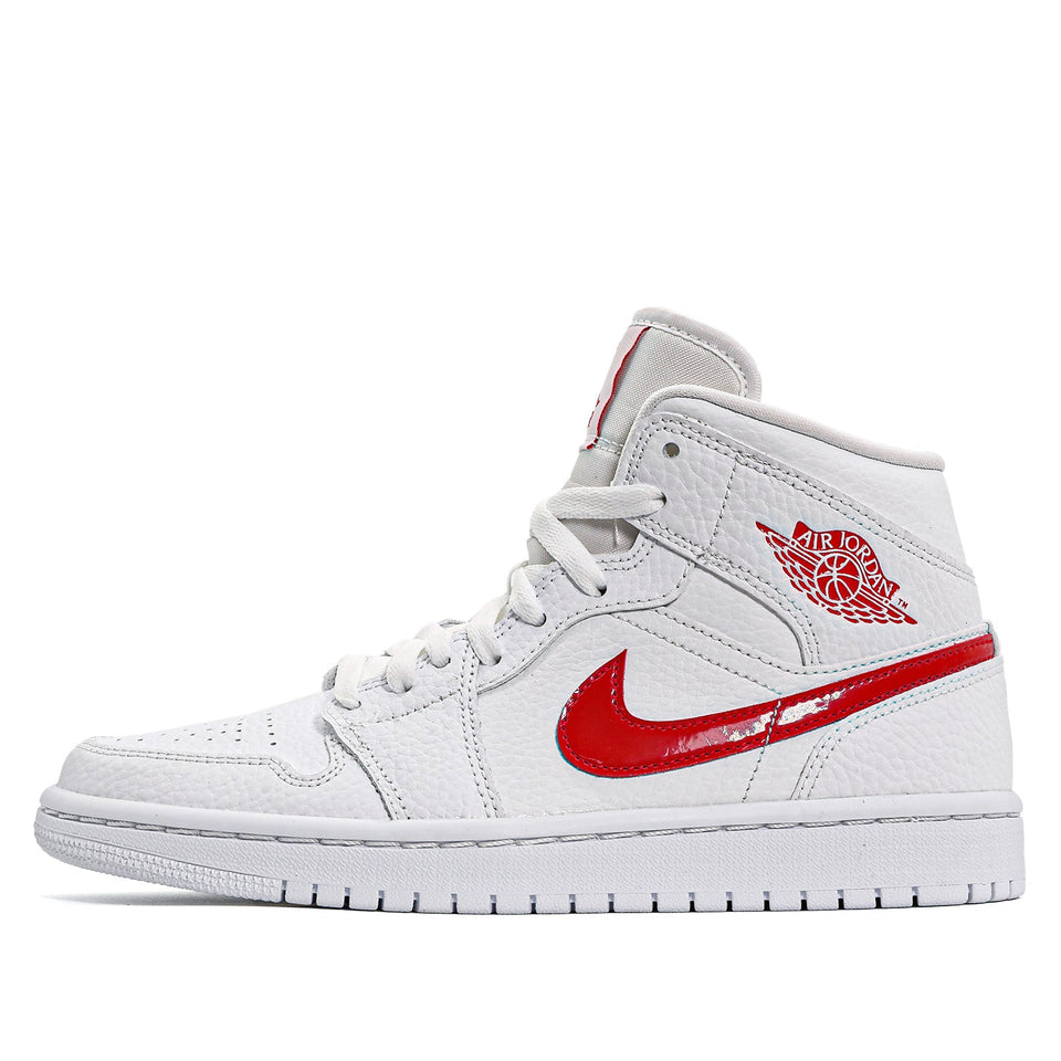 Womens WMNS Air Jordan 1 Mid 'White University Red' White/University Red BQ6472-106 01