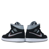 Nike Air Jordan 1 Mid Black Grey Gym Red 554724-060 01