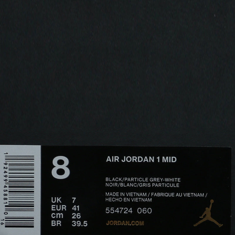 Nike Air Jordan 1 Mid Black Grey Gym Red 554724-060 01