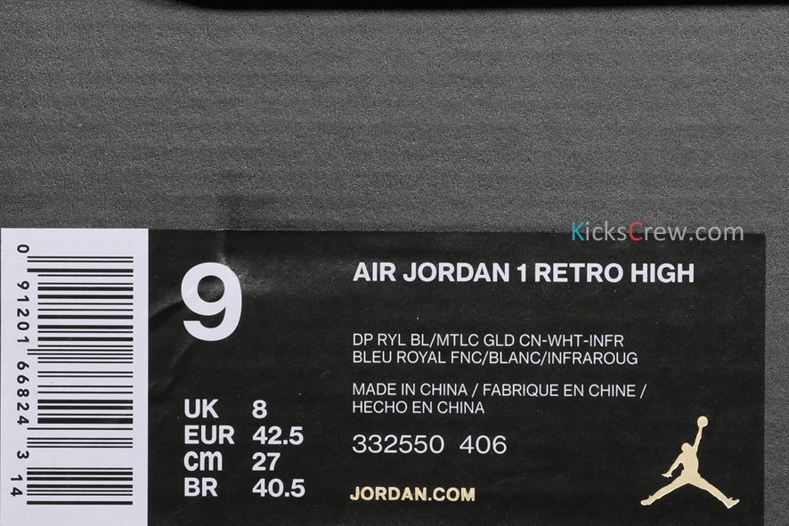 Nike Air Jordan 1 Retro High Olympic Gold Metal 332550-406 01