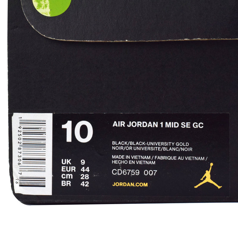 Nike Air Jordan 1 Mid Black University Gold CD6759-007 01