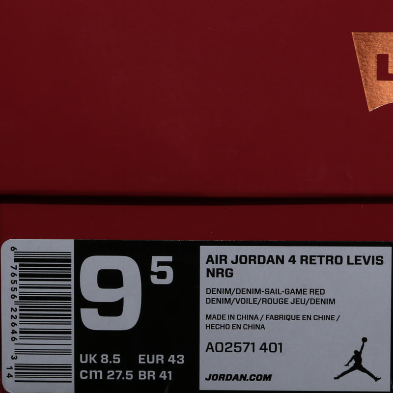 Nike Air Jordan 4 Retro Levis NRG Levis - Navy Denim AO2571-401 01