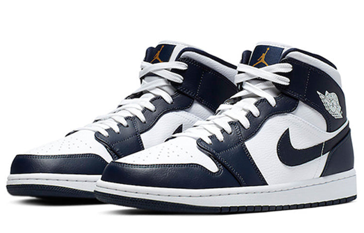 Nike Air Jordan 1 Mid White Obsidian 554724-174 01