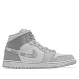 Nike Air Jordan 1 Mid 'Swoosh Logo - Grey Camo' White/Photon Dust/Grey Fog DC9035-100 01