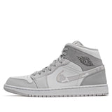 Nike Air Jordan 1 Mid 'Swoosh Logo - Grey Camo' White/Photon Dust/Grey Fog DC9035-100 01