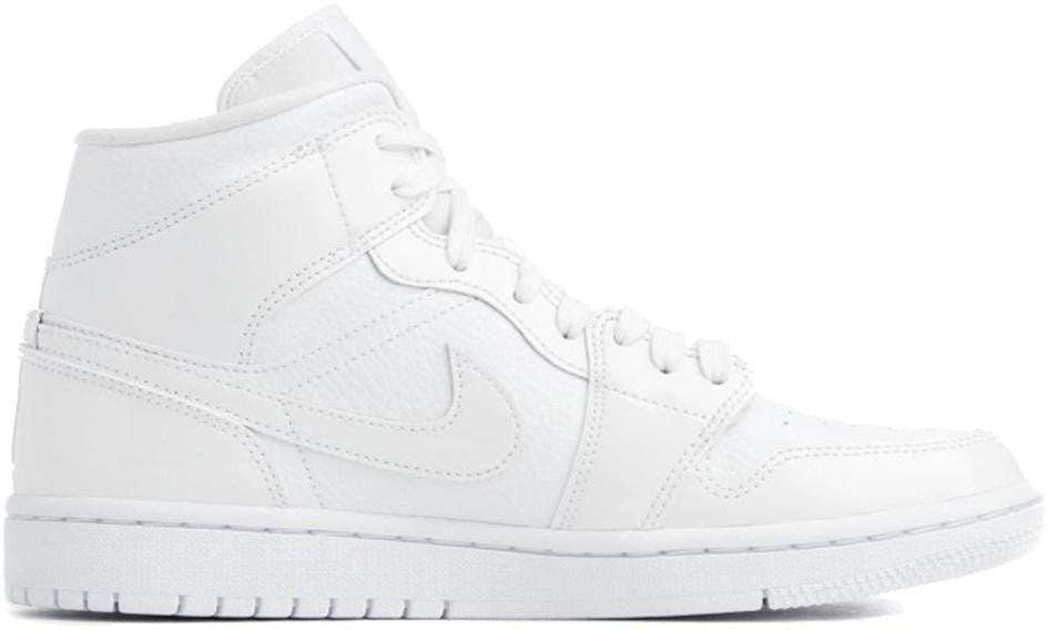 Womens WMNS Air Jordan 1 Mid Triple White BQ6472-100 01