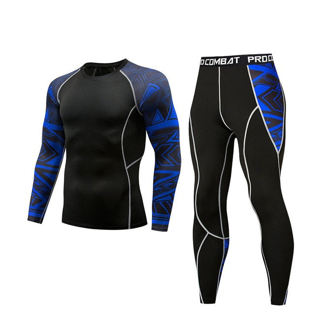 2019 New Men Compression Running jogging Suits Clothes Set