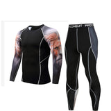 2019 New Men Compression Running jogging Suits Clothes Set