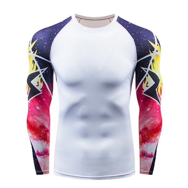 2019 Newest 3D Lightning Jerseys Mens Compression Shirts Long Sleeve