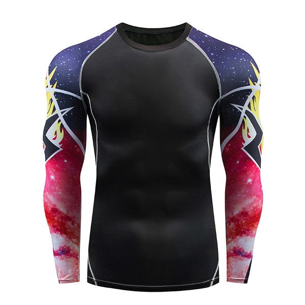 2019 Newest 3D Lightning Jerseys Mens Compression Shirts Long Sleeve