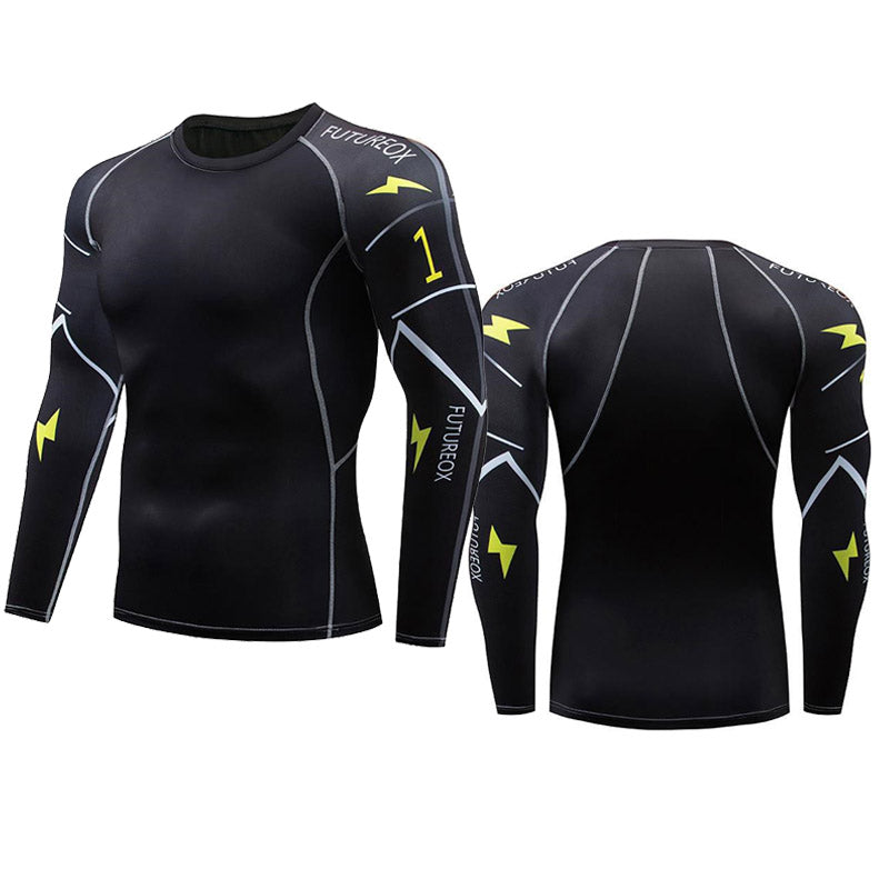 2019 Newest 3D Lightning Jerseys Mens Compression Shirts Long Sleeve