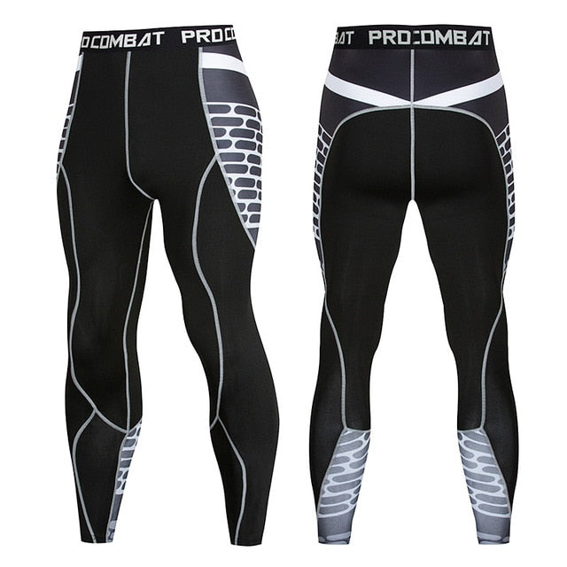 2019 Newest Fashion 3D Print Mens Compression Pants Quick Dry
