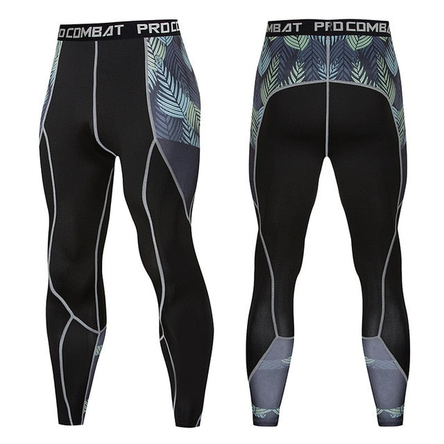 2019 Newest Fashion 3D Print Mens Compression Pants Quick Dry