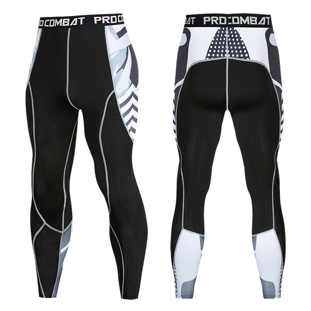 2019 Newest Fashion 3D Print Mens Compression Pants Quick Dry