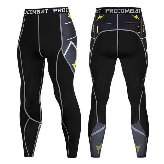 2019 Newest Fashion 3D Print Mens Compression Pants Quick Dry