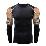Lion Compression Shirts 3D Print Elastic T Shirt  (Long Sleeve )
