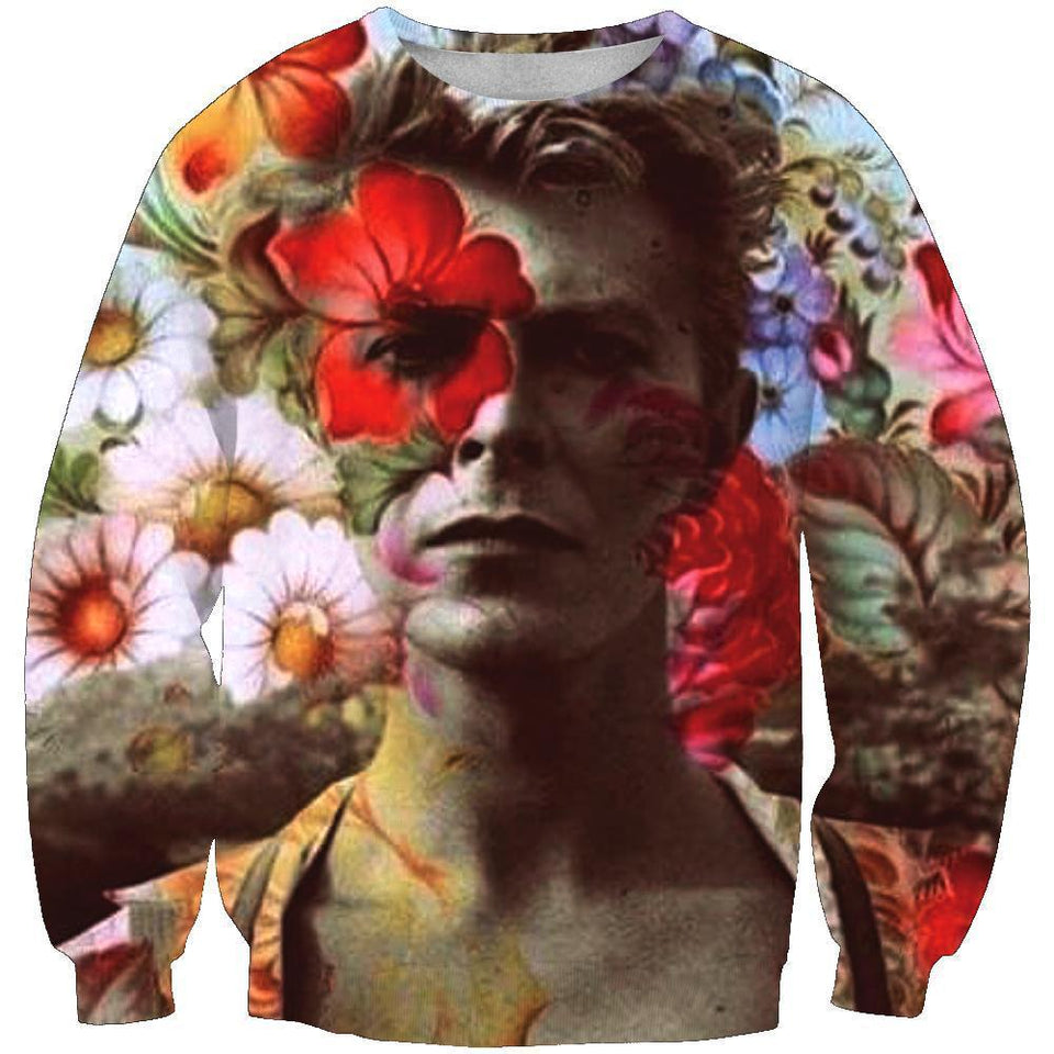 David Bowie Flower 3D full over print Hoodie, Sweater, TShirt TS-040